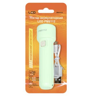 Фонарик на аккумуляторе LED PM8112 зеленый, фото 2