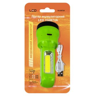 Фонарик на аккумуляторе LED YG8672A зеленый, фото 5