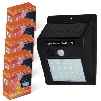 Набор светильник на солнечных батареях Solo-20 LED 6400K 5 шт