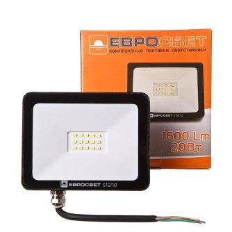 Подробнее о Прожектор светодиодный ЕВРОСВЕТ 20Вт 6400К EV-20-504 STAND-XL 1600Лм, фото 3 Прожектор светодиодный ЕВРОСВЕТ 20Вт 6400К EV-20-504 STAND-XL 1600Лм, фото 3