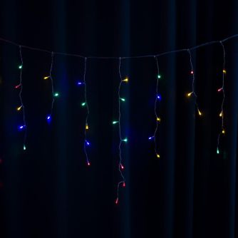 Гирлянда STARLIGHT бахрома мульти 100LED IP20 прозрачный 3.2x0.7м