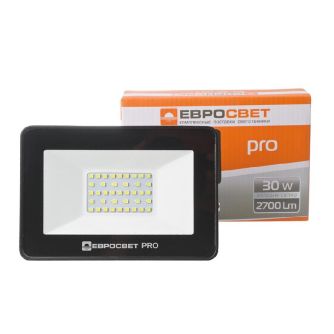 Прожектор светодиодный ЕВРОСВЕТ 30Вт 6400K EV-30-504 PRO 2700Лм, фото 3