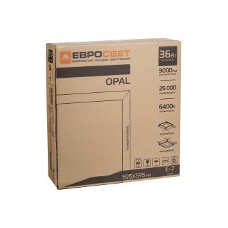 Світильник світлодіодна панель ЕВРОСВЕТ 36Вт OPAL 6400K 3000Лм promo pack, фото 6