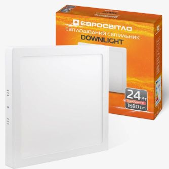 Светильник точечный накладной Євросвітло 24Вт квадрат LED-SS-300-24 4200К
