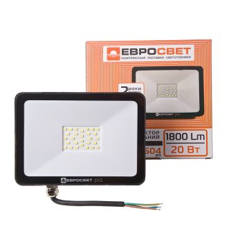 Подробнее о Прожектор светодиодный ЕВРОСВЕТ 20Вт 6400K EV-20-504 PRO-XL, фото 3 Прожектор светодиодный ЕВРОСВЕТ 20Вт 6400K EV-20-504 PRO-XL, фото 3