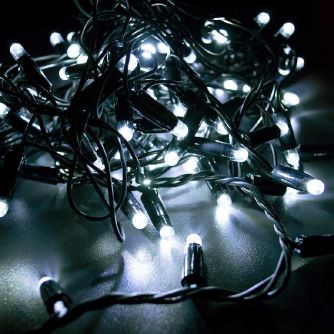 Детальніше про Гірлянда вулична STARLIGHT лінійна білий Flash 100LED IP44 чорний 5м Гірлянда вулична STARLIGHT лінійна білий Flash 100LED IP44 чорний 5м