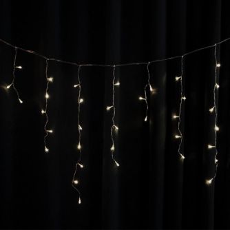 Гирлянда STARLIGHT бахрома теплый-белый 100LED IP20 прозрачный 3.2x0.7м