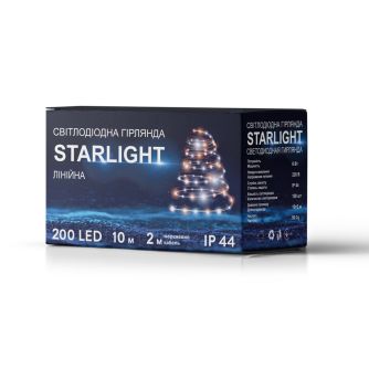 Детальніше про Гірлянда вулична STARLIGHT лінійна білий Flash 200LED IP44 чорний 10м, фото 6 Гірлянда вулична STARLIGHT лінійна білий Flash 200LED IP44 чорний 10м, фото 6