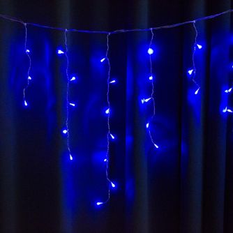 Гирлянда STARLIGHT бахрома синий 100LED IP20 прозрачный 3.2x0.7м