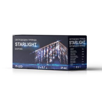 Подробнее о Гирлянда уличная STARLIGHT бахрома белый 75LED IP44 черный 2x0.7м, фото 6 Гирлянда уличная STARLIGHT бахрома белый 75LED IP44 черный 2x0.7м, фото 6