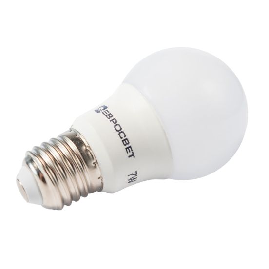 Лампа светодиодная ЕВРОСВЕТ 7Вт 3000К A-7-3000-27 Е27, фото 2
