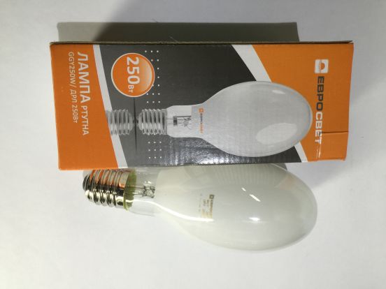 Детальніше про Лампа ртутна GGY 250W 220v Е40 Лампа ртутна GGY 250W 220v Е40