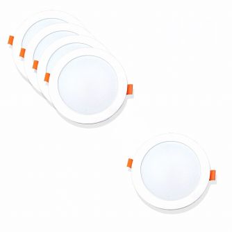 Подробнее о Набор из 4+1 светильников точечных врезных EVROLIGHT 9Вт круг PLAIN-9R 6400К Набор из 4+1 светильников точечных врезных EVROLIGHT 9Вт круг PLAIN-9R 6400К