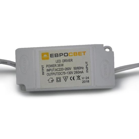 Драйвер к PANEL 32-36W DC75-130V 260mA круг.штекер