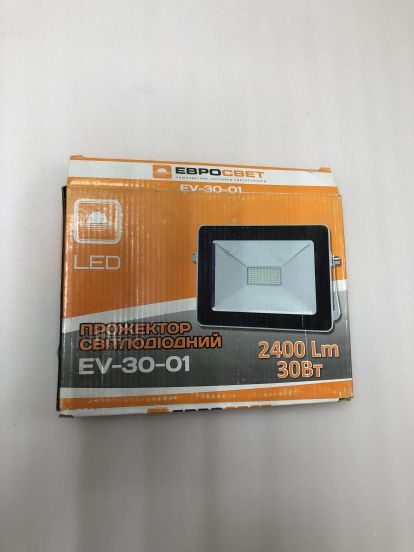 Прожектор светодиодный EVRO LIGHT 30Вт 6400K EV-30-01 2400Лм SMD НМ, фото 2