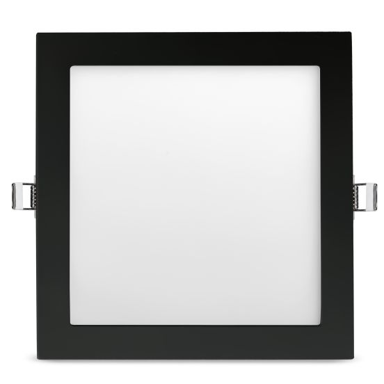 Світильник точковий врізний Євросвітло 12Вт квадрат LED-S-170-12 6400К чорний