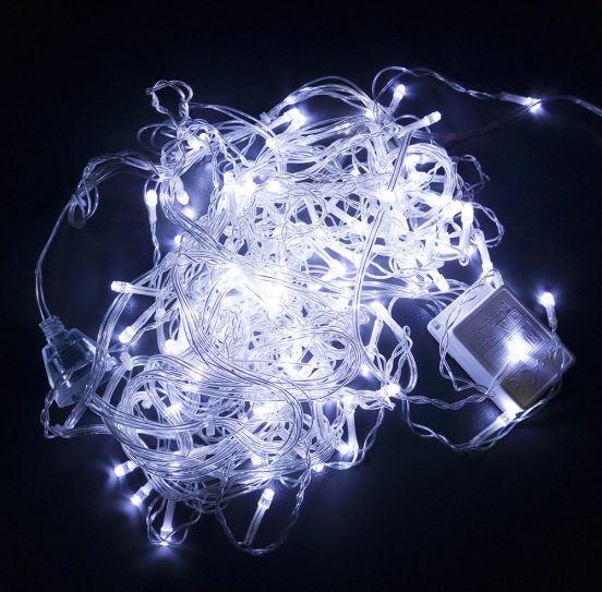 Подробнее о Гирлянда STARLIGHT бахрома белый 100LED IP20 прозрачный 3.2x0.7м, фото 2 Гирлянда STARLIGHT бахрома белый 100LED IP20 прозрачный 3.2x0.7м, фото 2