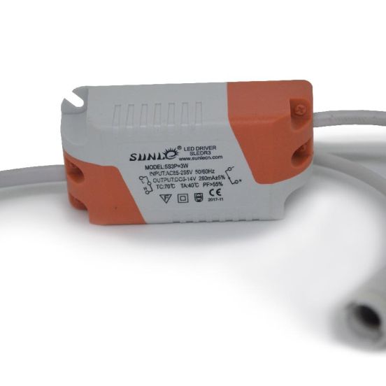 Драйвер для даунлайта 3w DC 260mA 6-14V  п/м с фикс Sunle