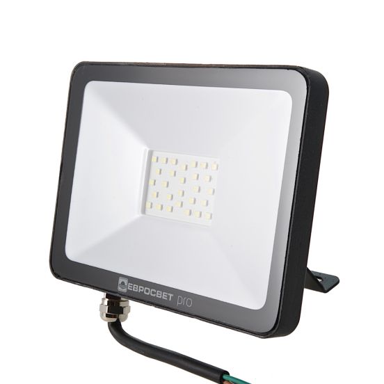Прожектор светодиодный ЕВРОСВЕТ 20Вт 6400K EV-20-504 PRO-XL, фото 2