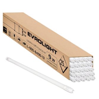 Подробнее о Набор лампа EVROLIGHT L-600 6400K 9Вт G13 T8 трубчатая LED 25 шт Набор лампа EVROLIGHT L-600 6400K 9Вт G13 T8 трубчатая LED 25 шт