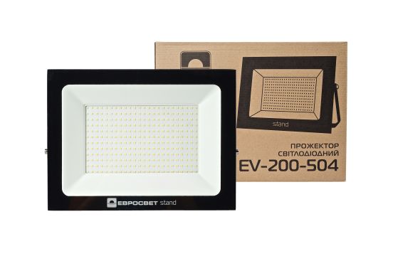 Прожектор светодиодный ЕВРОСВЕТ 200Вт 6400К EV-200-504 STAND 16000Лм, фото 3