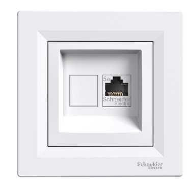 Подробнее о Розетка комп. RJ45 кат.5е UTP, белая, Asfora Розетка комп. RJ45 кат.5е UTP, белая, Asfora