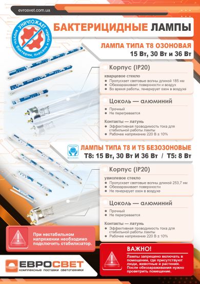 Подробнее о Кварцевая лампа EVL-T8-450 15Вт бактерицидная без озона, фото 5 Кварцевая лампа EVL-T8-450 15Вт бактерицидная без озона, фото 5