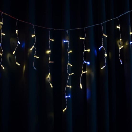 Подробнее о Гирлянда уличная STARLIGHT бахрома теплый/белый Flash 75LED IP44 прозрачный 2x0.7м Гирлянда уличная STARLIGHT бахрома теплый/белый Flash 75LED IP44 прозрачный 2x0.7м