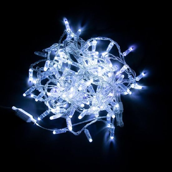 Подробнее о Гирлянда уличная STARLIGHT линейная белый Flash 100LED IP44 прозрачный 5м Гирлянда уличная STARLIGHT линейная белый Flash 100LED IP44 прозрачный 5м