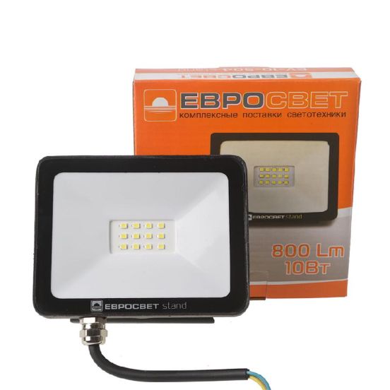 Прожектор светодиодный ЕВРОСВЕТ 10Вт 6400К EV-10-504 STAND-XL 800Лм, фото 3