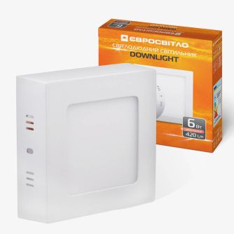 Світильник точковий накладний Євросвітло 6Вт квадрат LED-SS-120-6 4200К, фото 2