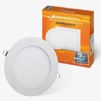 Світильник точковий врізний Євросвітло 9Вт коло LED-R-150-9 4200К