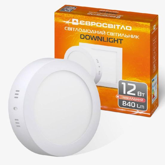 Светильник точечный накладной Євросвітло 12Вт круг LED-SR-170-12 4200К