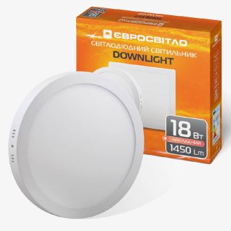 Світильник точковий накладний Євросвітло 18Вт коло LED-SR-225-18 4200К