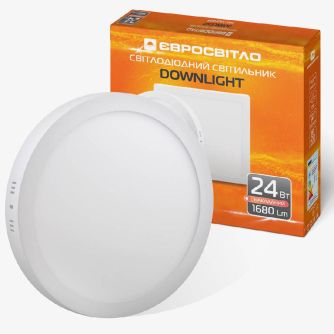 Світильник точковий накладний Євросвітло 24Вт коло LED-SR-300-24 4200К