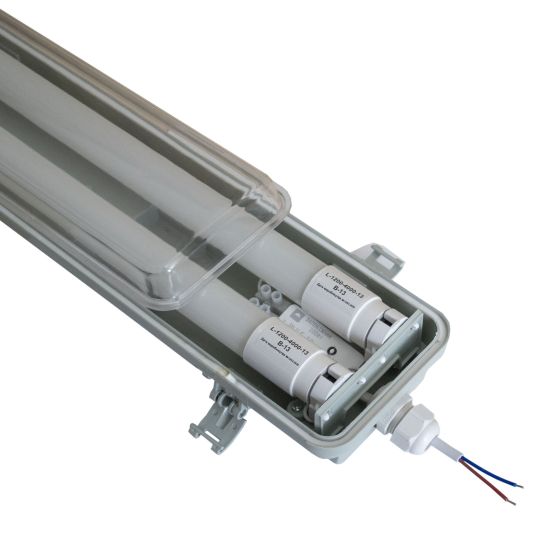 Светильник ЕВРОСВЕТ LED-SH-40 2*1200 IP65 с лампами 18Вт 4000К и предохранителем PULS-10, фото 2