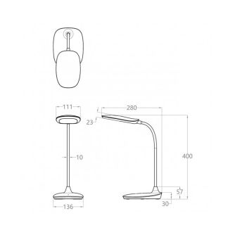 Детальніше про Настільна LED лампа з акумулятором Євросвітло Ridy Flex-01 біла, фото 3 Настільна LED лампа з акумулятором Євросвітло Ridy Flex-01 біла, фото 3