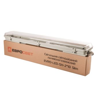 Світильник промисловий ЕВРОСВЕТ 2*600мм під лампу Т8 LED-SH-2*10 IP65 Slim, фото 2