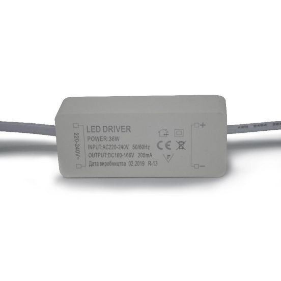 Драйвер до PANEL B2B 36W DC150-180V 200mA IP20 вилка