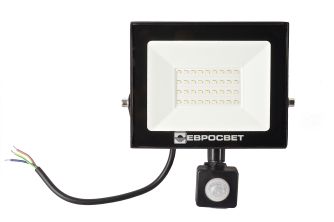 Прожектор світлодіодний ЕВРОСВЕТ 30Вт з датчиком руху EV-30-504D 6400К, фото 3