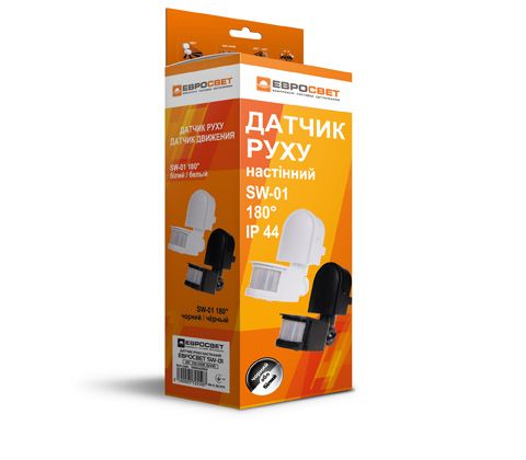 Подробнее о Датчик движения настенный Євросвітло SW-01 180° Белый, фото 6 Датчик движения настенный Євросвітло SW-01 180° Белый, фото 6