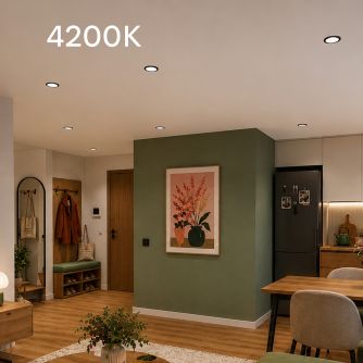 Світильник точковий врізний Євросвітло 3Вт коло LED-R-90-3 4200К чорний, фото 4