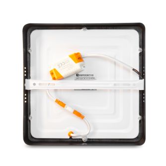 Світильник точковий накладний Євросвітло 18Вт квадрат LED-SS-225-18 4200К чорний, фото 2