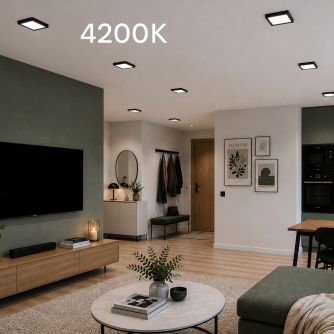 Светильник точечный накладной Євросвітло 12Вт квадрат LED-SS-170-12 4200К черный, фото 3