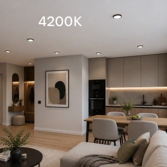 Светильник точечный накладной Євросвітло 12Вт круг LED-SR-170-12 4200К черный, фото 3