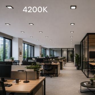 Светильник точечный накладной Євросвітло 12Вт квадрат LED-SS-170-12 4200К черный, фото 4