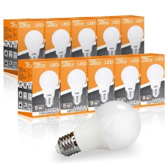 Набор LED лампа Evro Lights 8Вт 4200К A-8-4200-27 Е27 10шт
