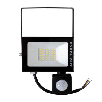 Прожектор светодиодный EVROLIGHT 30Вт с датчиком движения EV-30D 6400К, фото 2