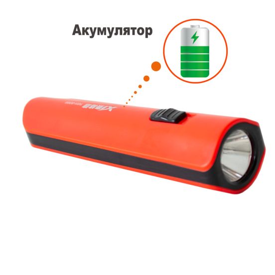 Фонарик на аккумуляторе LED TGX-8069 с детектором валют красный, фото 3