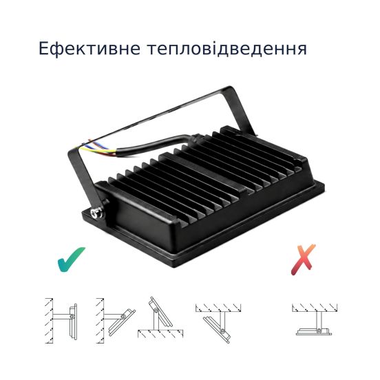 Подробнее о Прожектор светодиодный Євросвітло 30 Вт 6400K, фото 5 Прожектор светодиодный Євросвітло 30 Вт 6400K, фото 5